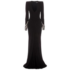 2015 Alexander McQueen Embellished Jersey Gown