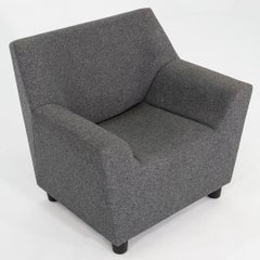 2015 Brian Kane Herman Miller Swoop Club Lounge Chairs, Gray Fabric (Pair)