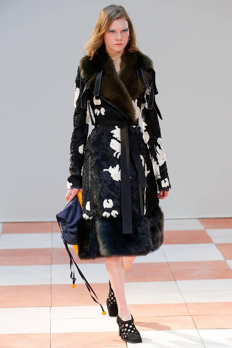2015 CELINE by PHOEBE PHILO Cornely Embroidered runway coat with