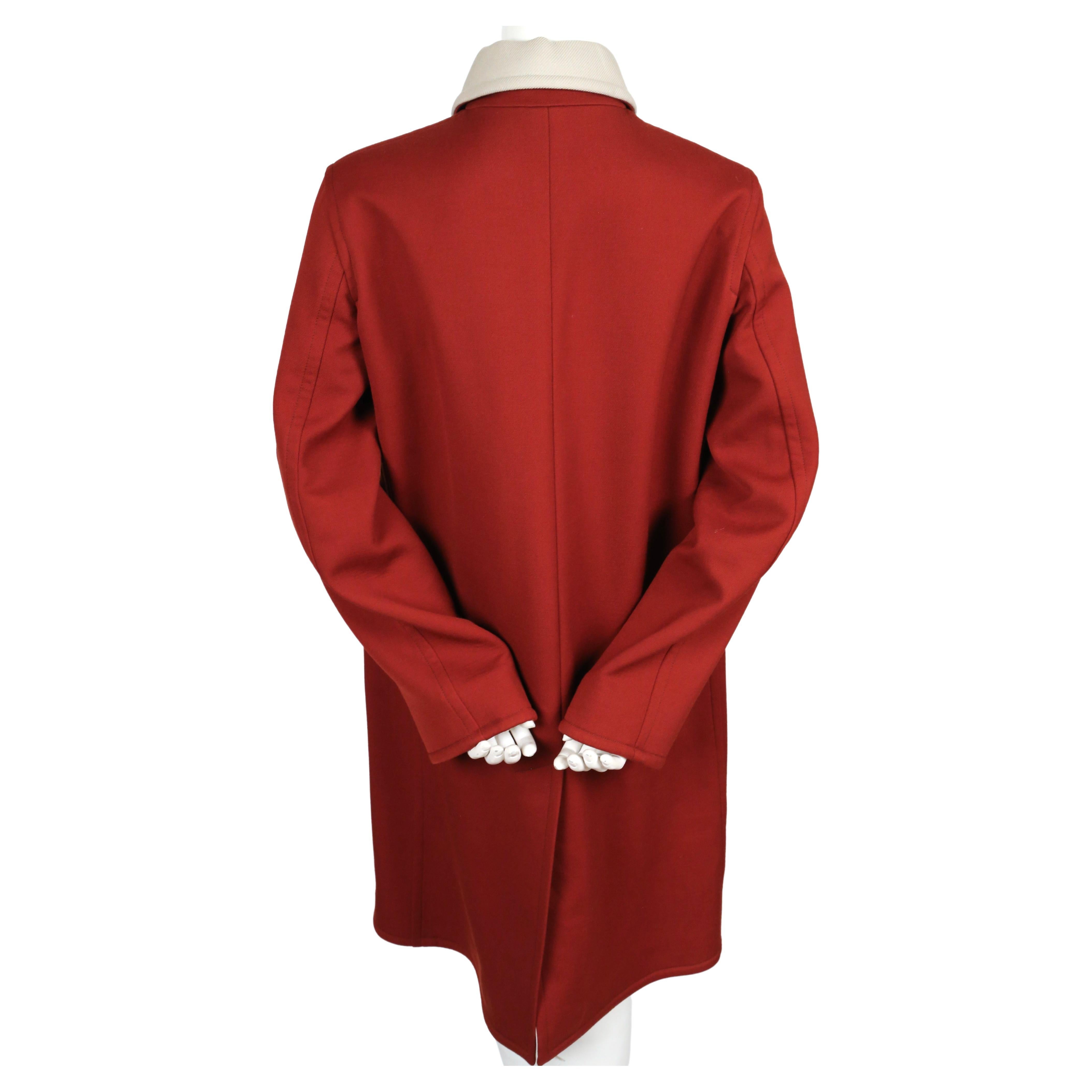 2015 CELINE by PHOEBE PHILO wool coat with O-ring zipper For Sale 2