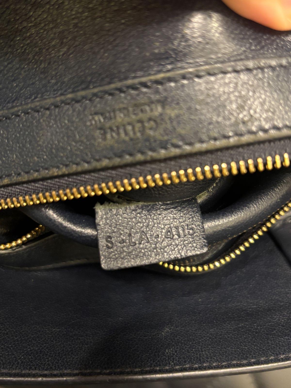 2015 Celine Navy Croc Embossed Phantom Tote Bag For Sale 6