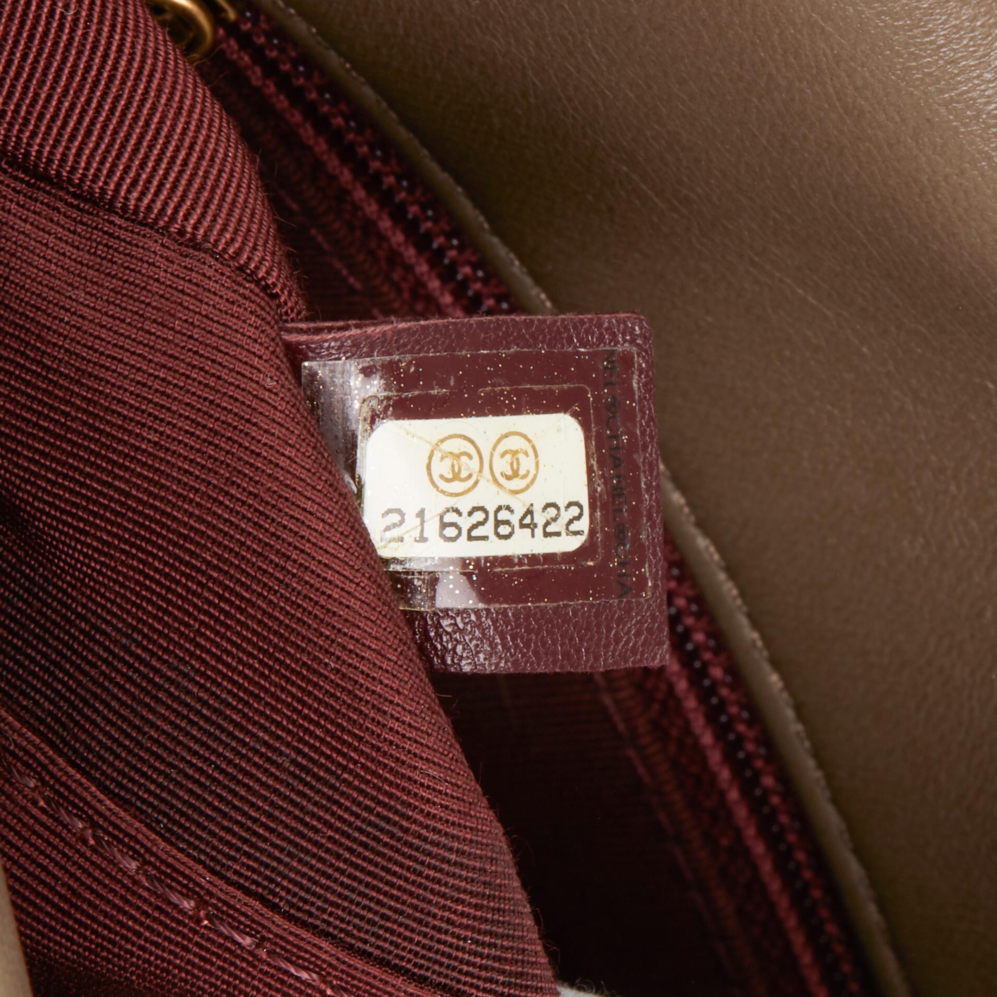 2015 Chanel Black, Brown & Taupe Lambskin Tri-Colour Double Flap Bag 1