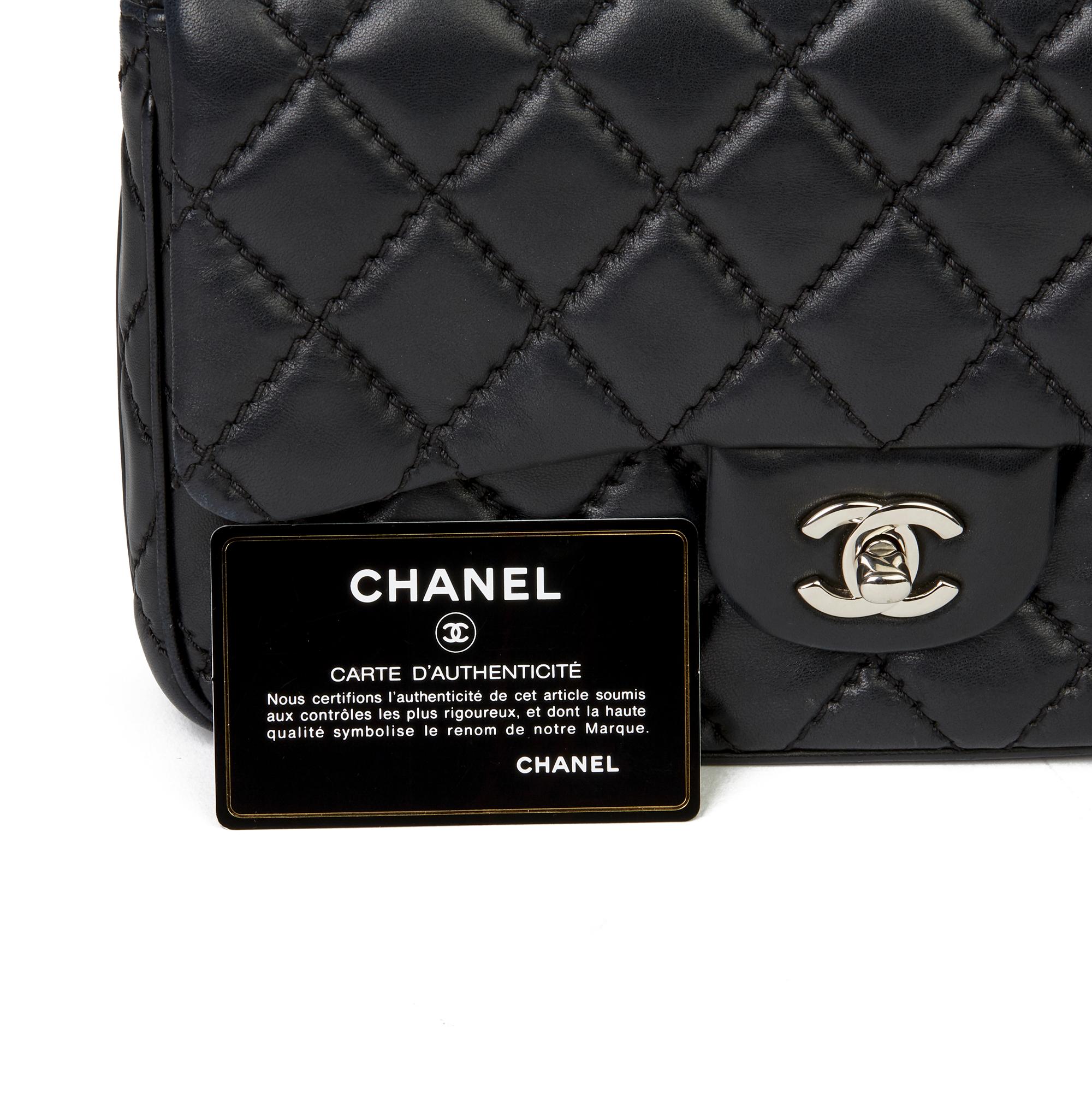2015 Chanel Black Quilted Lambskin Medium Easy Carry Flap Bag 5