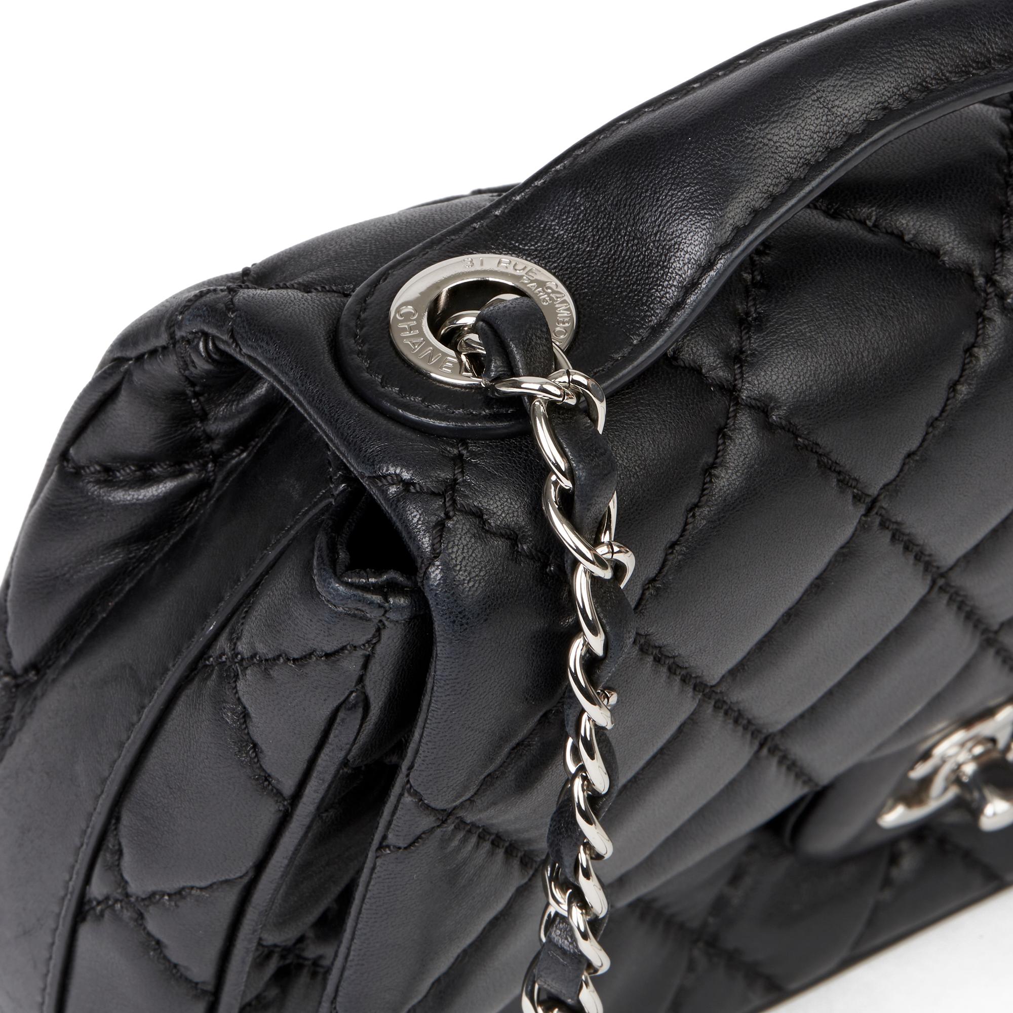 2015 Chanel Black Quilted Lambskin Medium Easy Carry Flap Bag 1