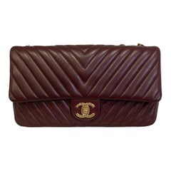 2015 Chanel Chevron Bordeaux Shoulder Bag