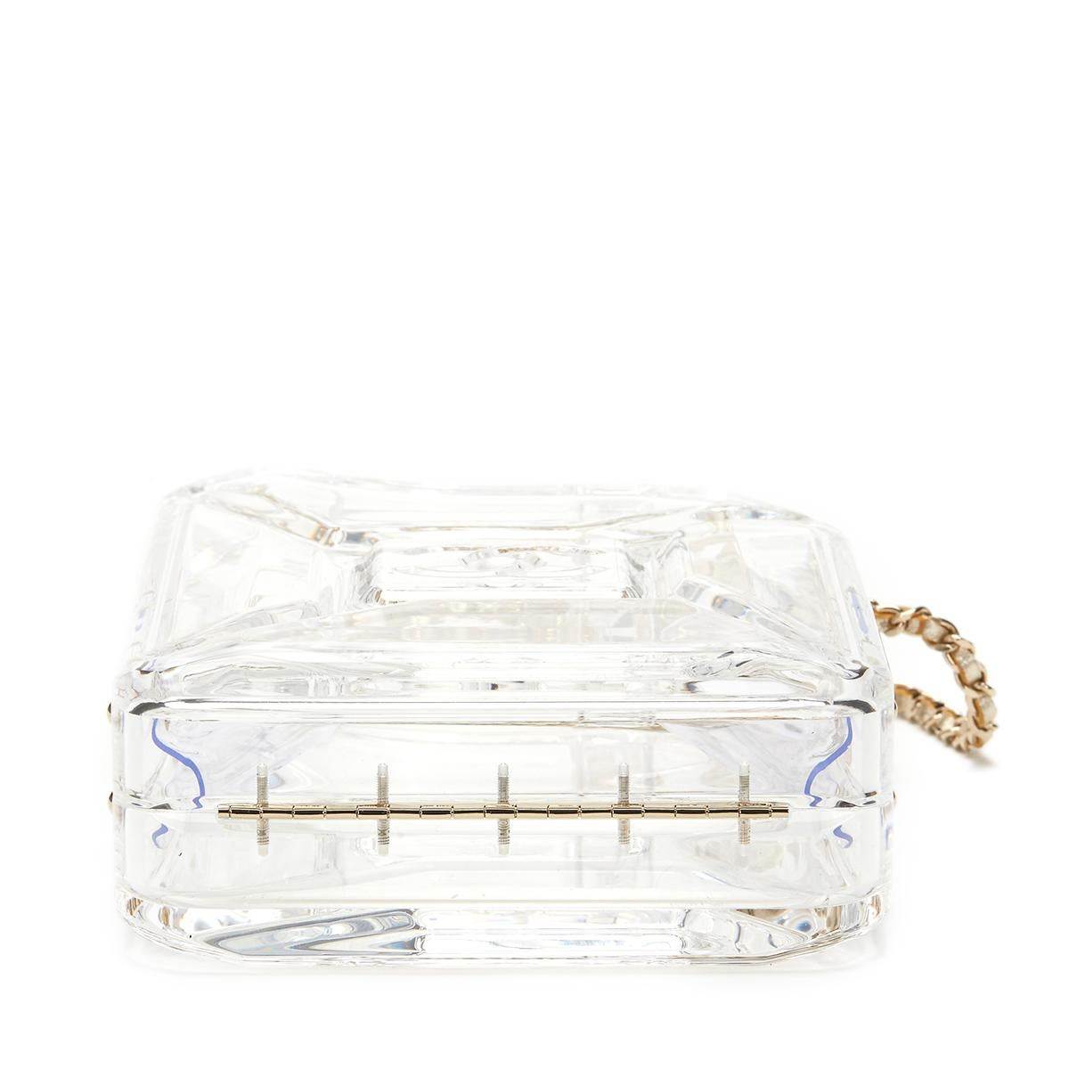 Women's 2015 Chanel Clear Plexiglass Dubai by Night Gas Can Minaudiere
