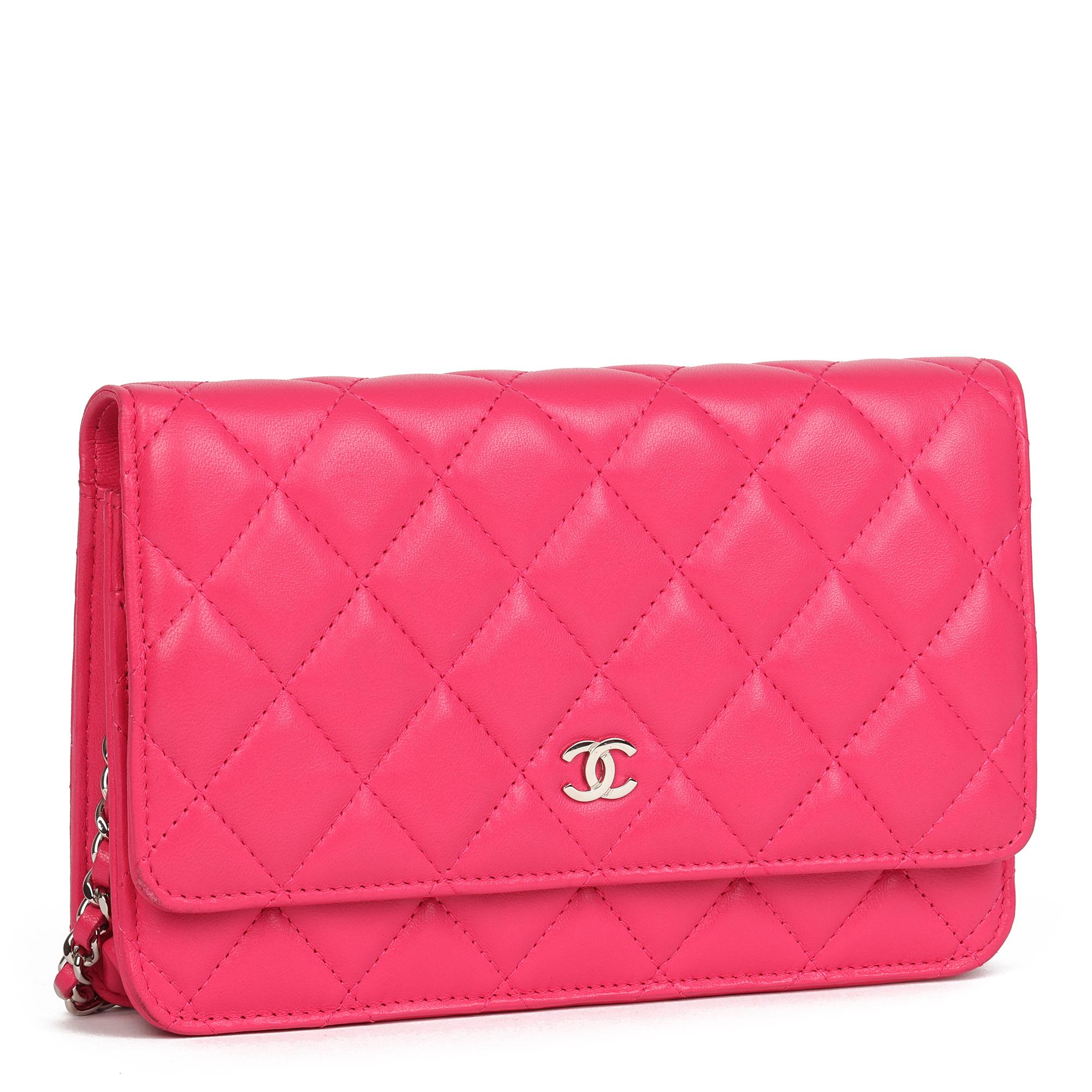 CHANEL
Pink Quilted Lambskin Wallet-on-Chain WOC

Xupes Reference: HB4044
Serial Number: 20030973
Age (Circa): 2015
Accompanied By: Chanel Dust Bag, Box, Authenticity Card 
Authenticity Details: Authenticity Card, Serial Sticker (Made in Italy)