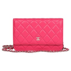 2015 Chanel Pink Quilted Lambskin Wallet-on-Chain WOC