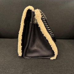 2015 Chanel Shearling Bicolor Boy Shopping Tote