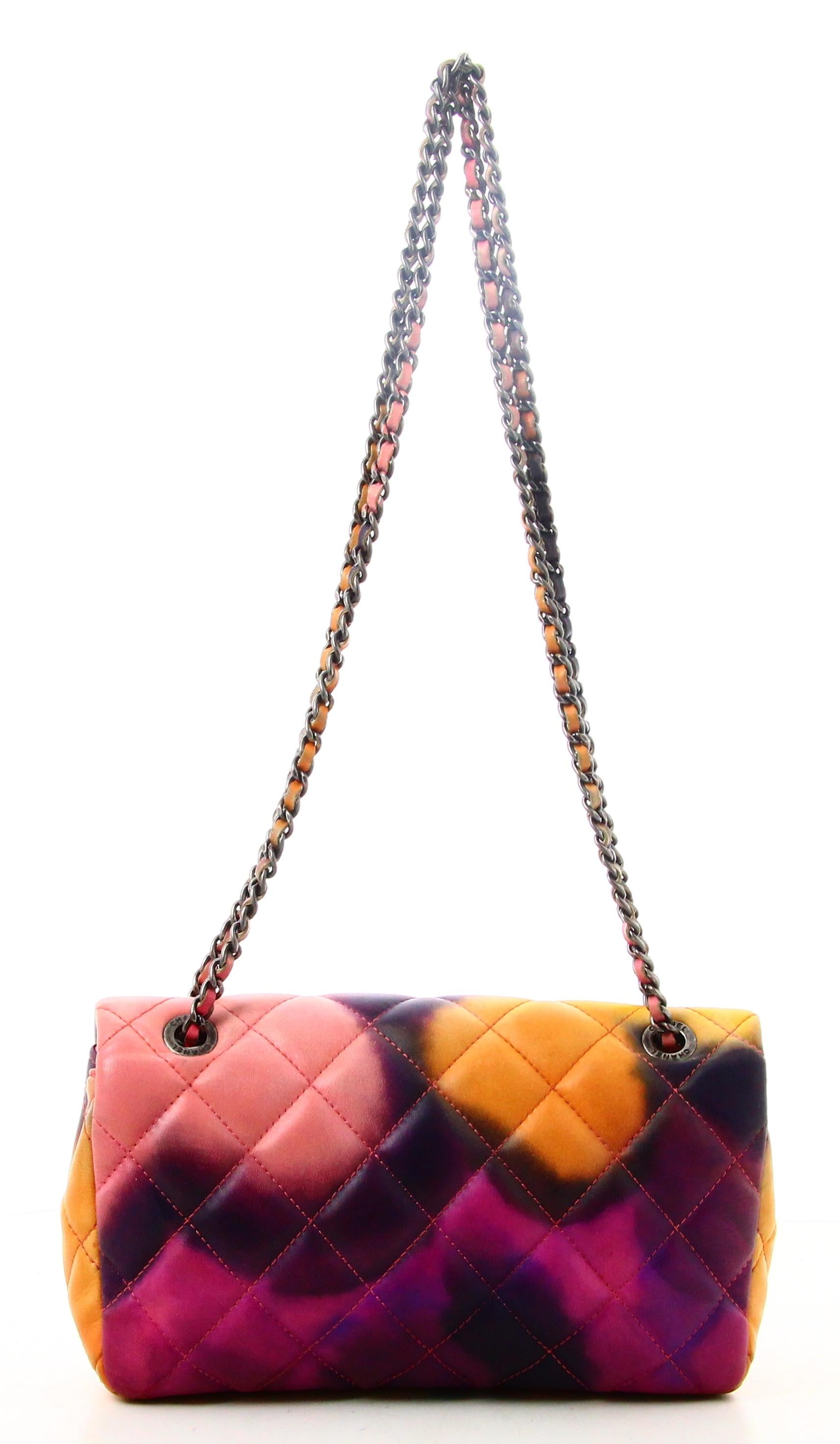 2015 Chanel Timeless Handbag Grafitti Multicolor Quilted Leather  For Sale 2