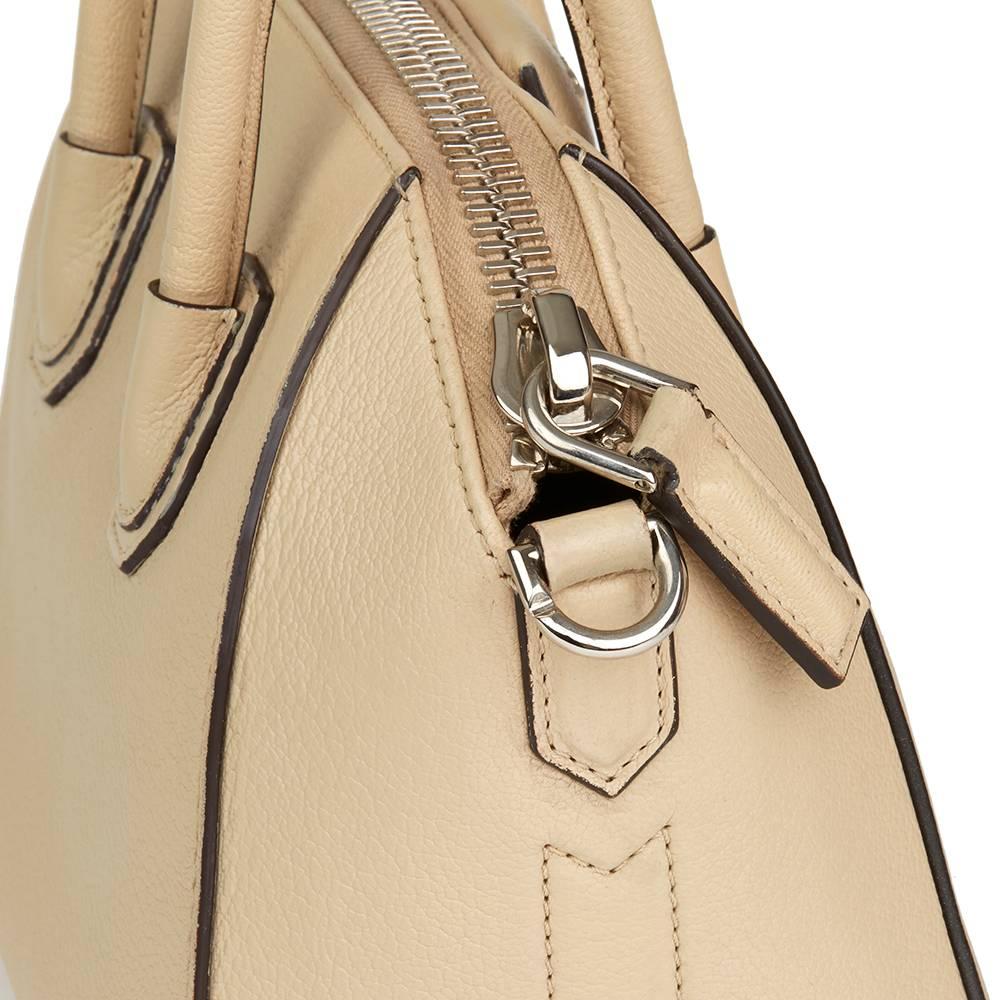 Women's 2015 Givenchy Biege Goatskin Leather Mini Antigona Tote