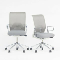 2015 Gray Vitra ID Mesh Desk Chairs by Antonio Citterio Polished Arms / Bases
