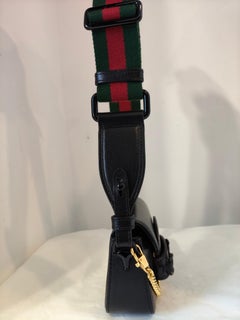 2015 Gucci horsebit 1955 mini black lamb leather bag