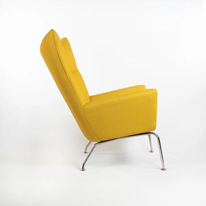 2015 Hans Wegner for Carl Hansen & Son Wing Lounge Chair Model CH445 Fabric For Sale 3