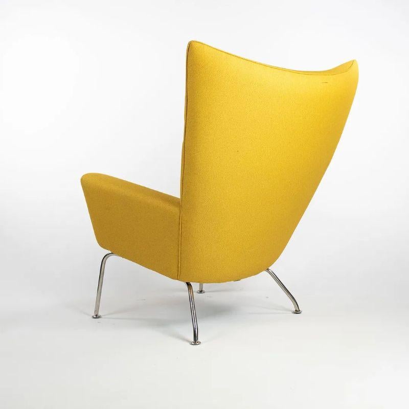 2015 Hans Wegner for Carl Hansen & Son Wing Lounge Chair Model CH445 Fabric For Sale 4