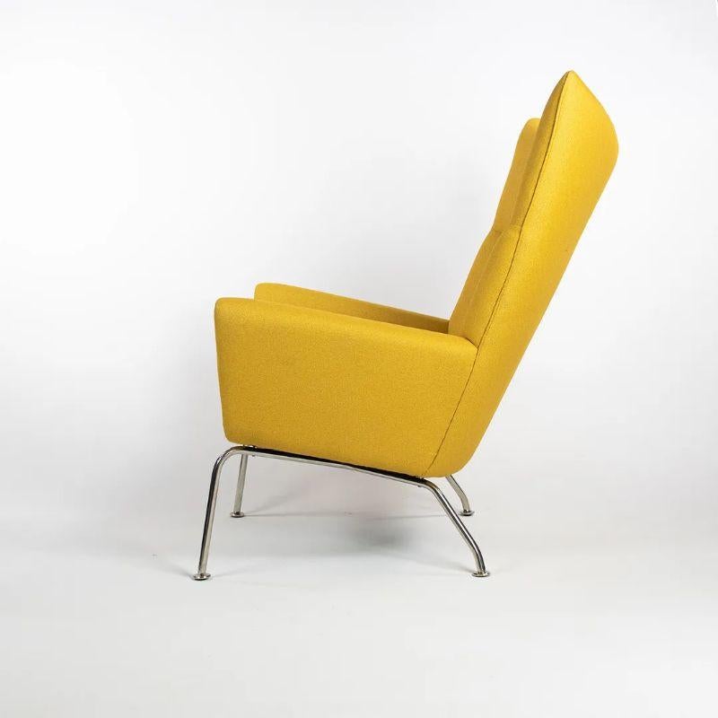 2015 Hans Wegner for Carl Hansen & Son Wing Lounge Chair Model CH445 Fabric For Sale 5