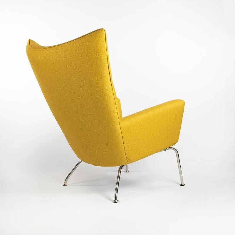 2015 Hans Wegner for Carl Hansen & Son Wing Lounge Chair Model CH445 Fabric For Sale 1
