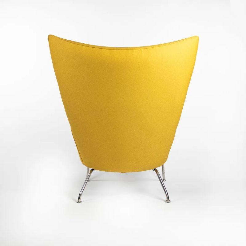2015 Hans Wegner for Carl Hansen & Son Wing Lounge Chair Model CH445 Fabric For Sale 2