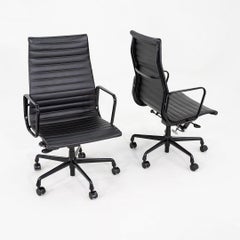 2015 Herman Miller Eames Aluminum Group Executive Desk Chair in All Black