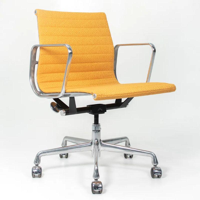 American 2015 Herman Miller Eames Aluminum Group Management Desk Chair in Yellow Fabric