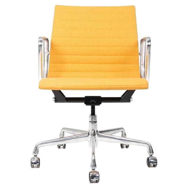 2015 Herman Miller Eames Aluminum Group Management Desk Chair in Yellow Fabric