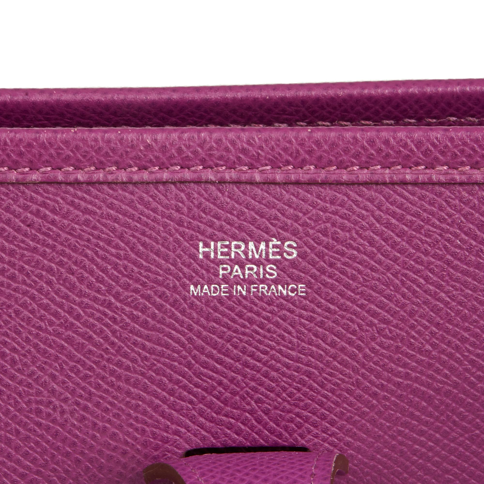 2015 Hermes Anemone Epsom Leather Evelyne III 33 2