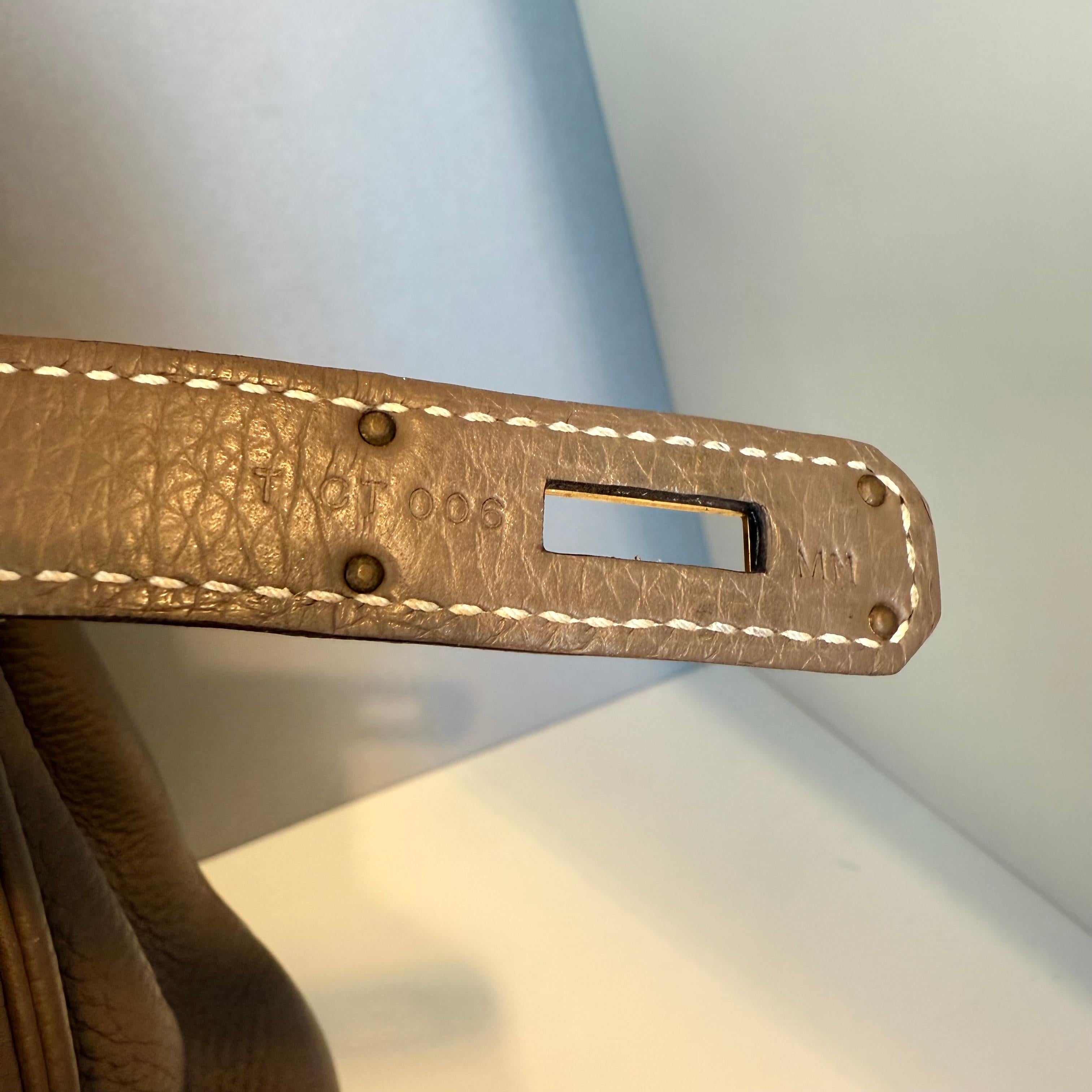 2015 Hermès Birkin 30 Etoupe GHW in vendita 6