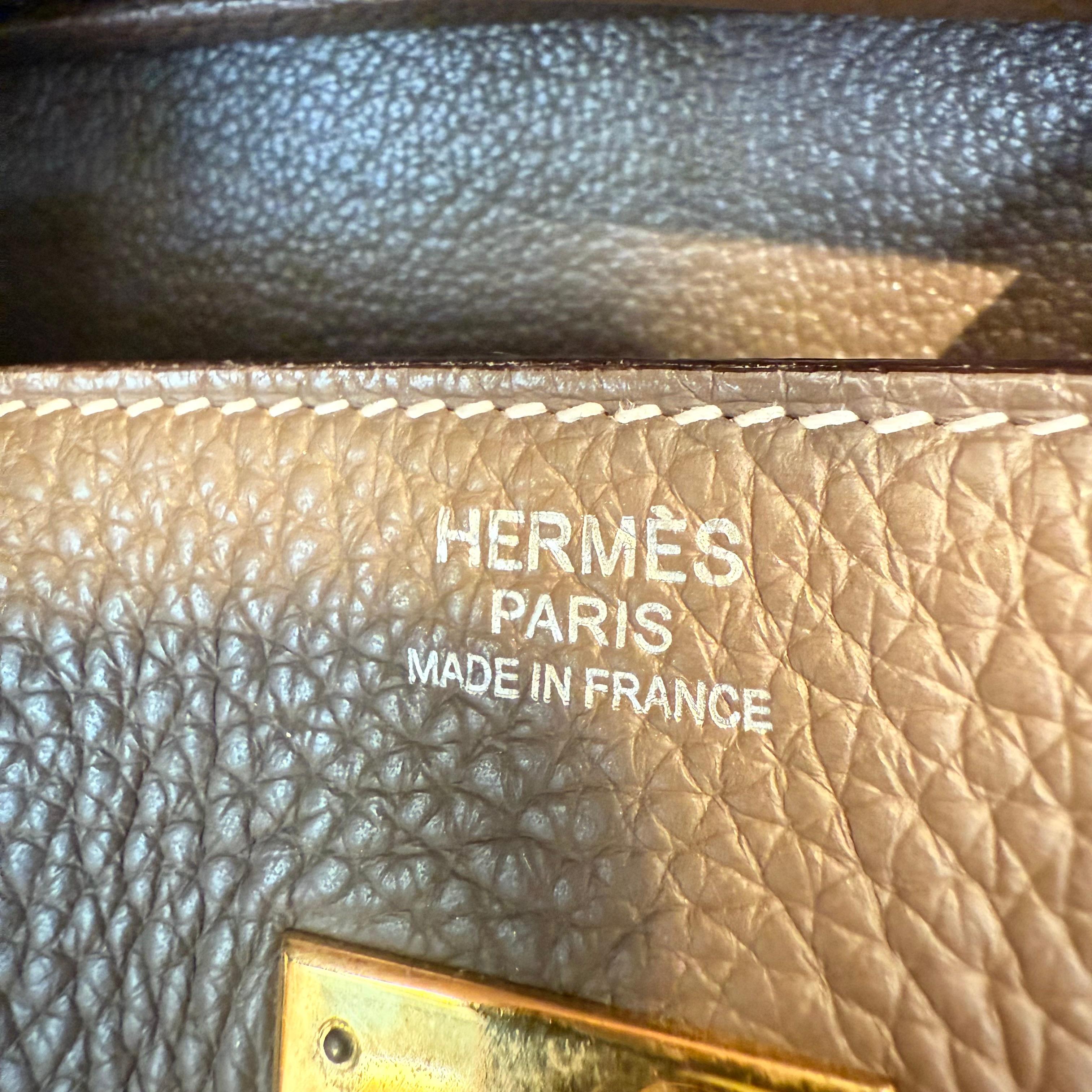 2015 Hermès Birkin 30 Etoupe GHW in vendita 7