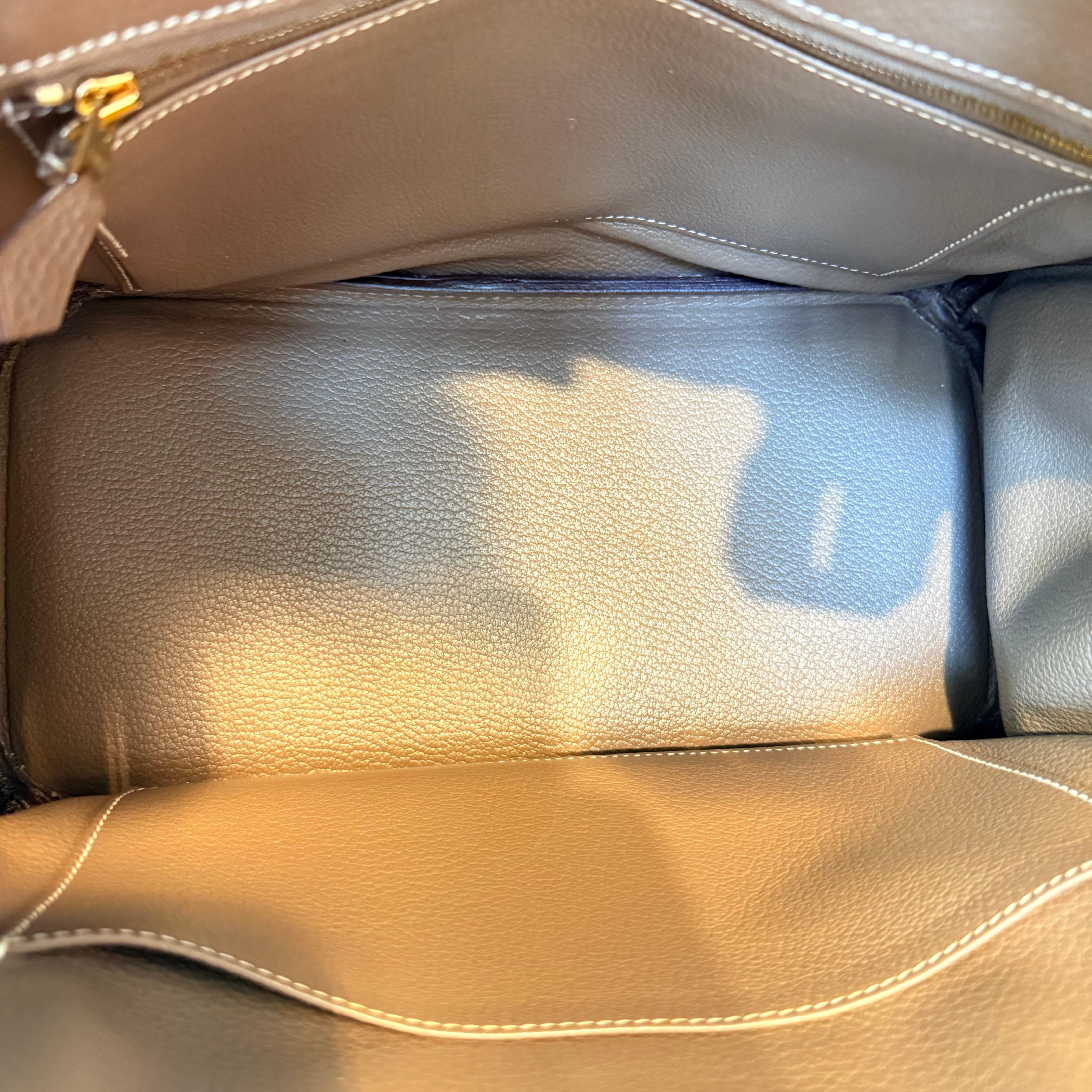2015 Hermès Birkin 30 Etoupe GHW in vendita 9