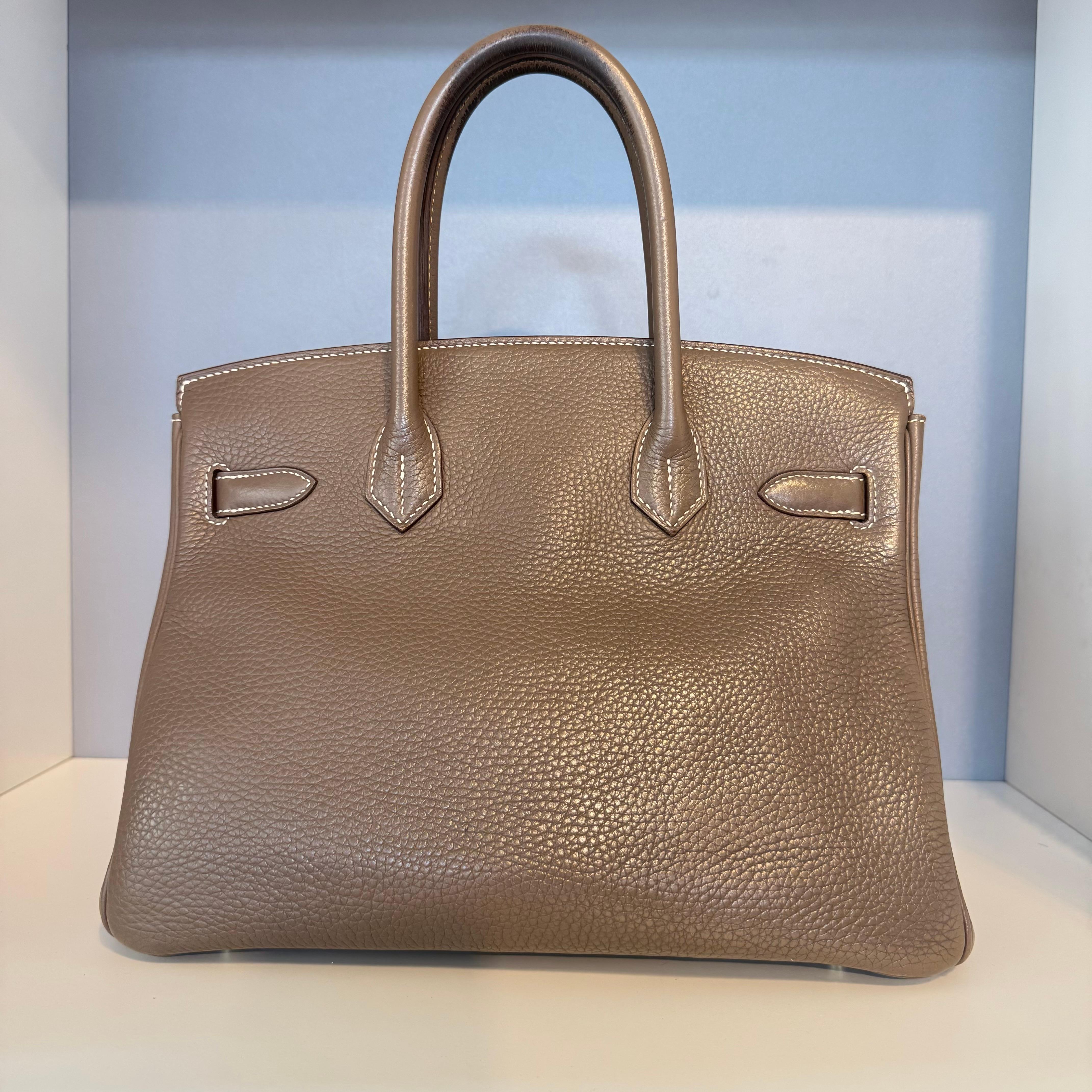 2015 Hermès Birkin 30 Etoupe GHW In condizioni buone in vendita a Gazzaniga (BG), IT
