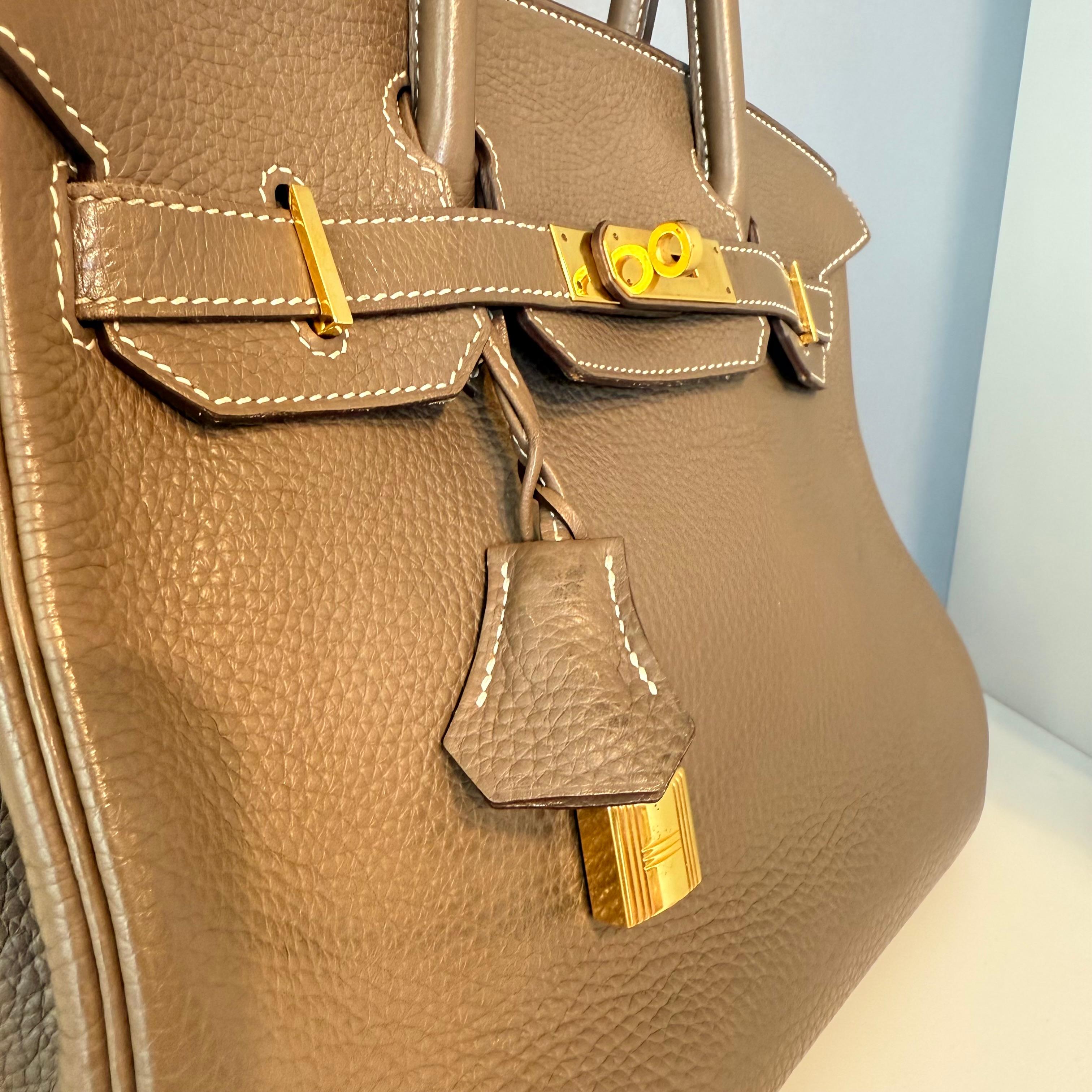 Donna 2015 Hermès Birkin 30 Etoupe GHW in vendita
