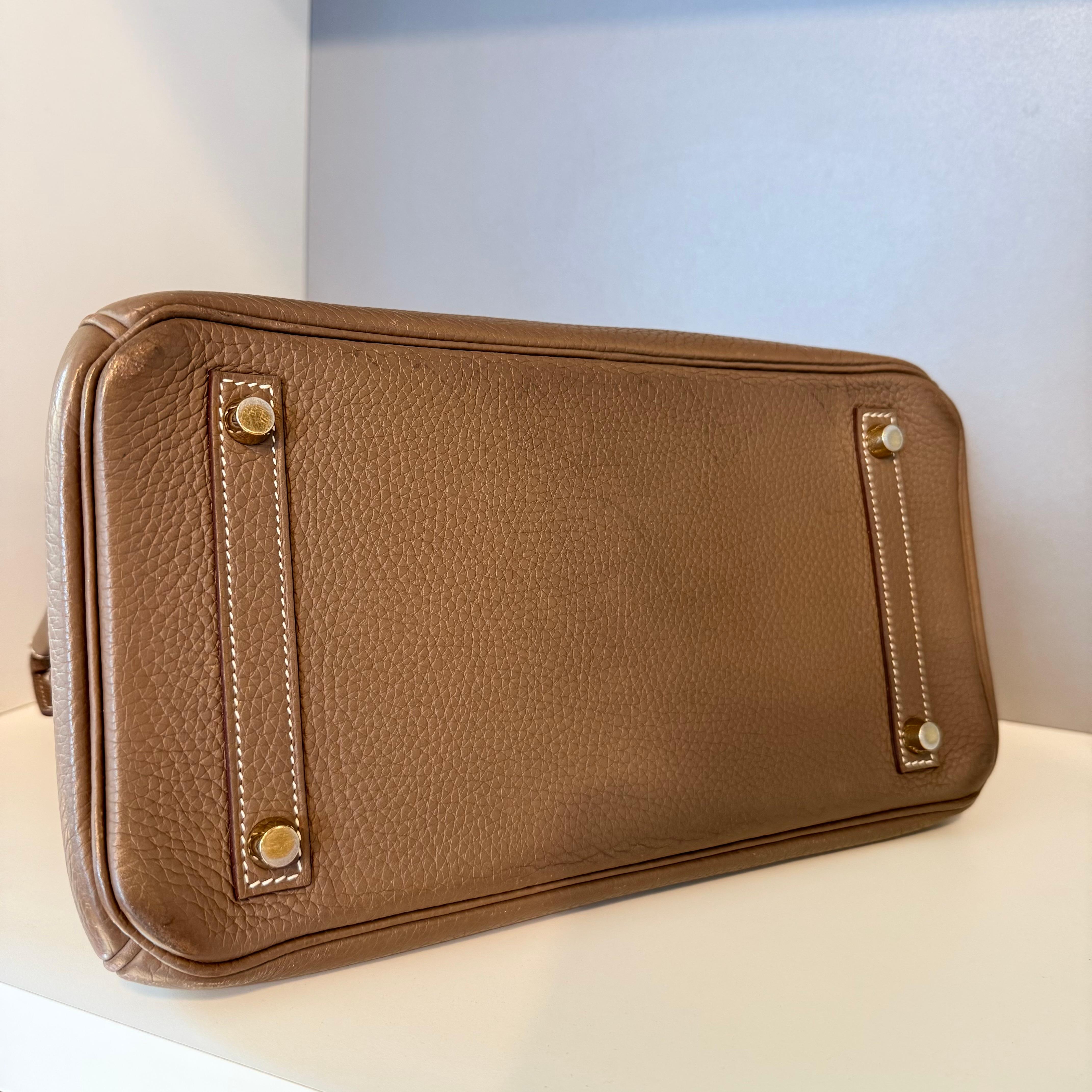 2015 Hermès Birkin 30 Etoupe GHW in vendita 3