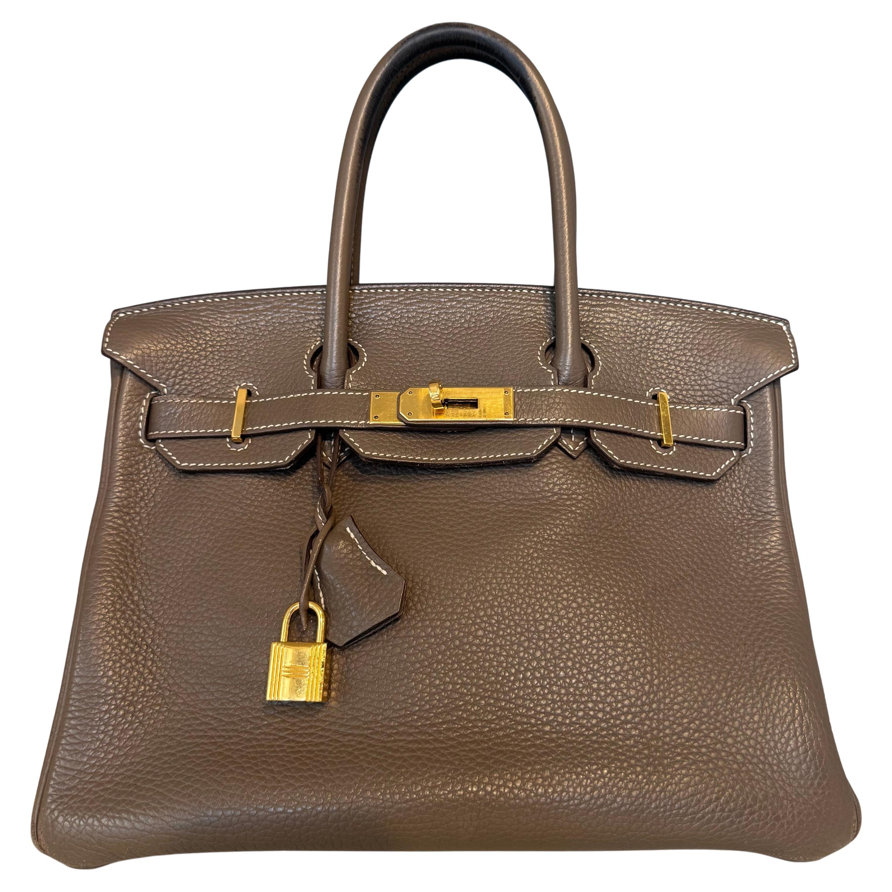 2015 Hermès Birkin 30 Etoupe GHW in vendita