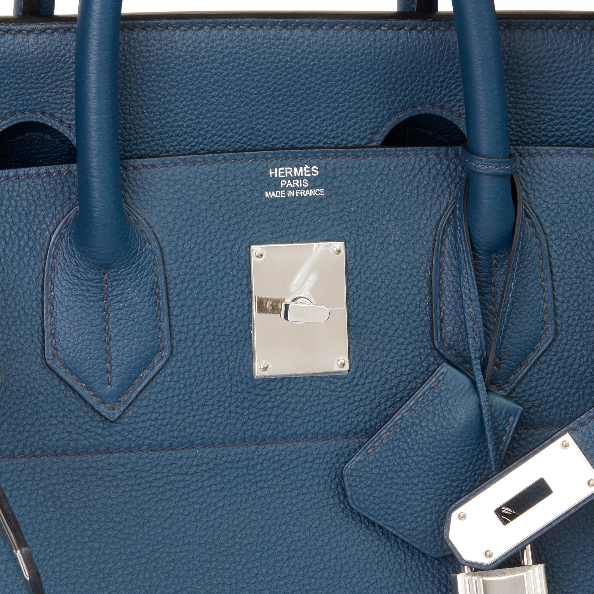 Women's 2015 Hermès Bleu de Prusse Togo Leather Birkin 40cm HAC