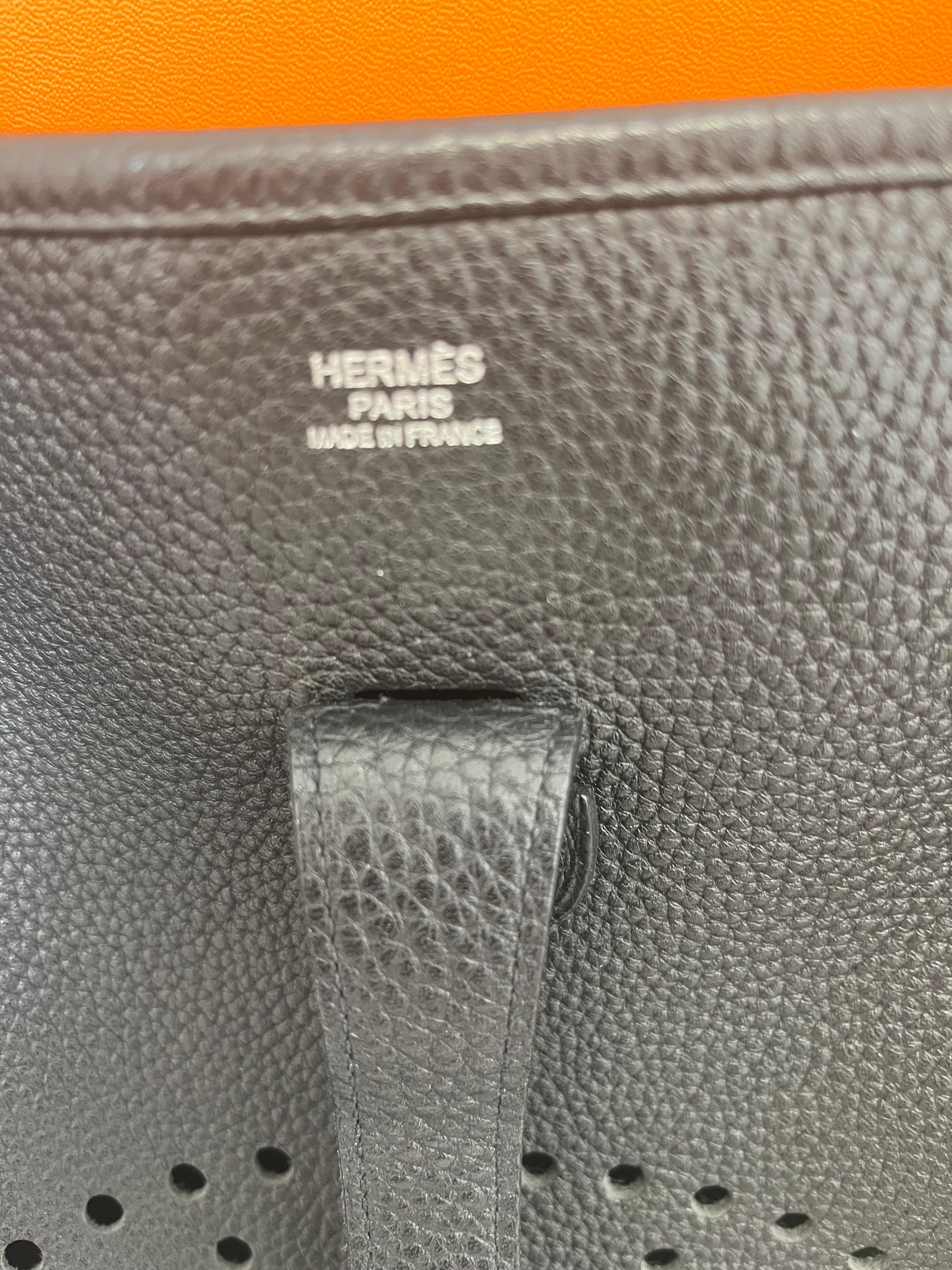 2015 Hermes Evelyne 3 GM in Black w/Box and Dust Bag 2