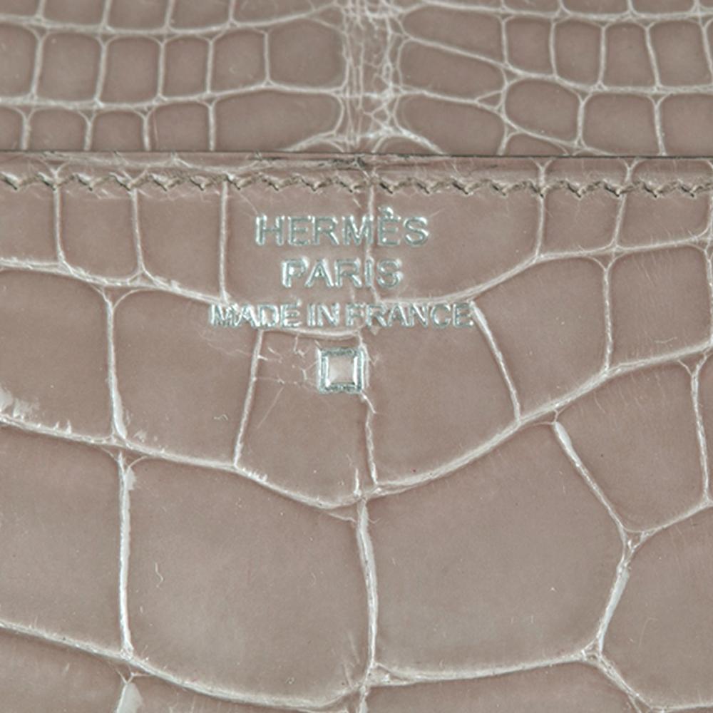 Brown 2015 Hermès Gris Tourtarelle Constance Wallet