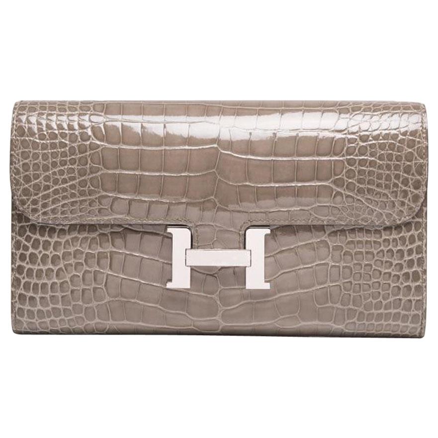 2015 Hermès Gris Tourtarelle Constance Wallet