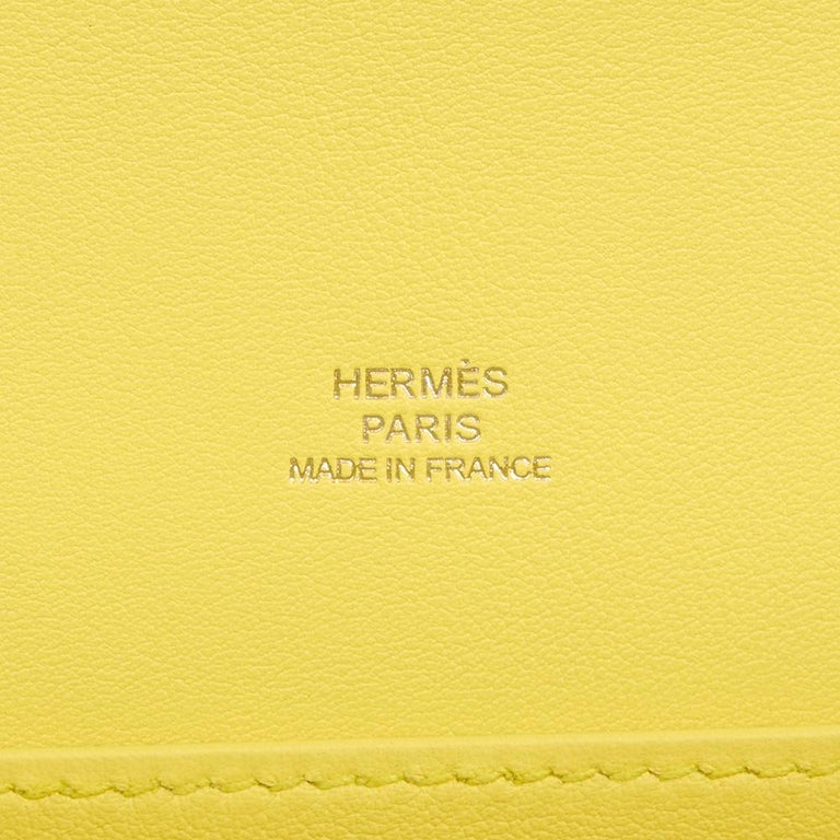 2015 Hermès Paprika Veau Doblis and Soufre Swift Leather Constance Elan ...
