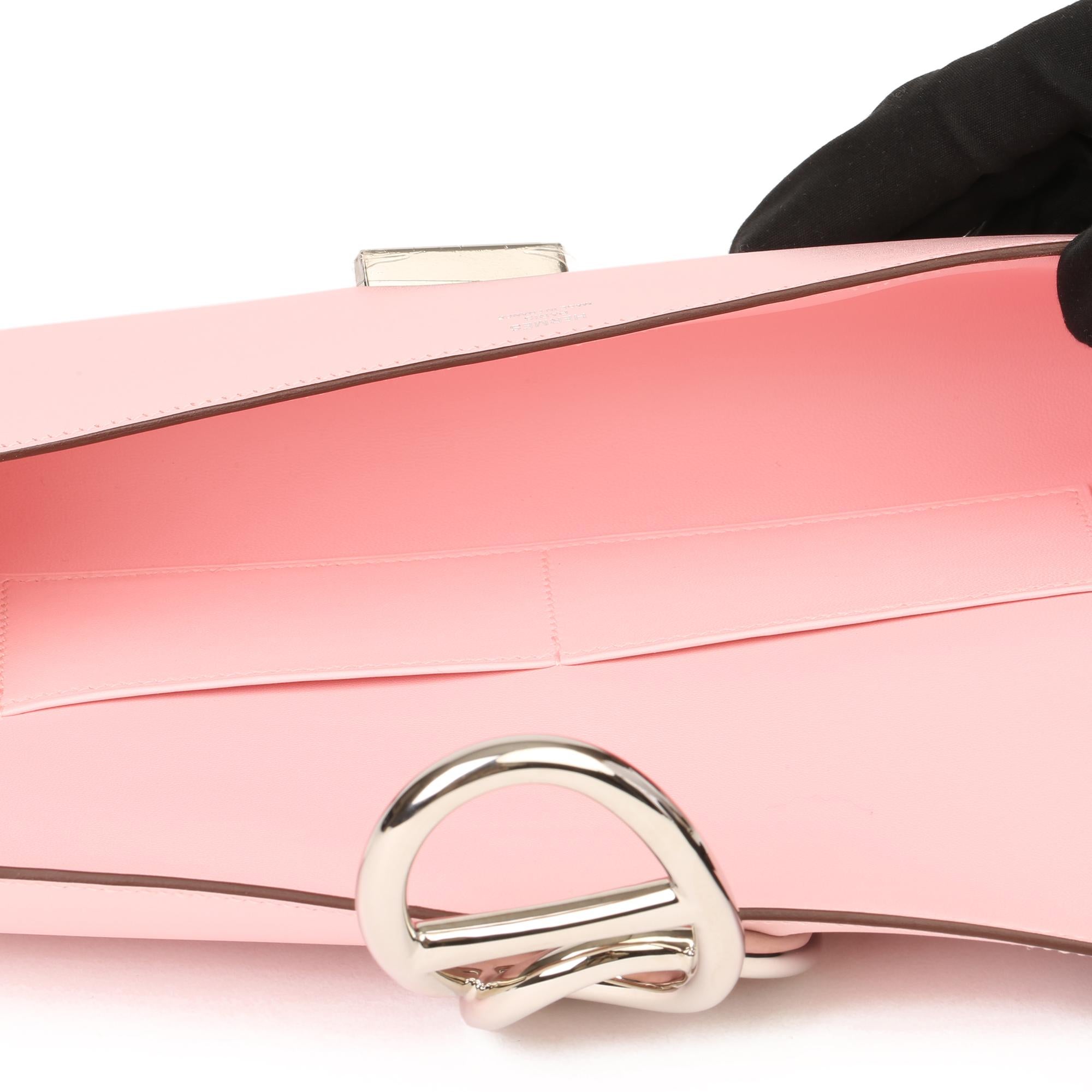 2015 Hermès Rose Sakura Tadelakt Leather Egee en vente 7