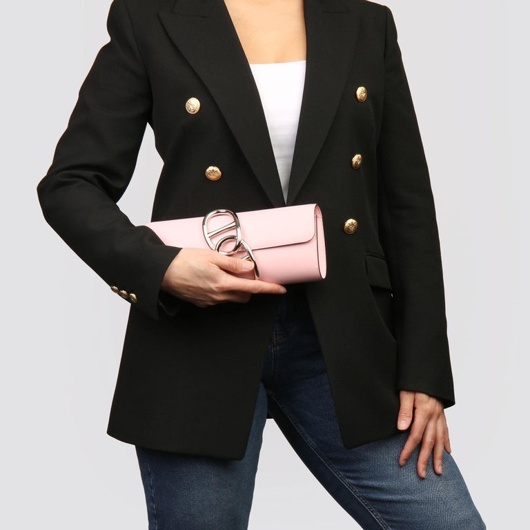 2015 Hermès Rose Sakura Tadelakt Leather Egee For Sale at 1stDibs