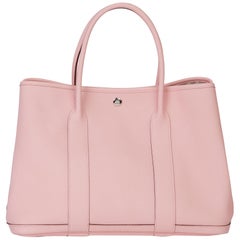 2015 Hermès Rose Sakura Vache Country Leather Garden Party 36cm