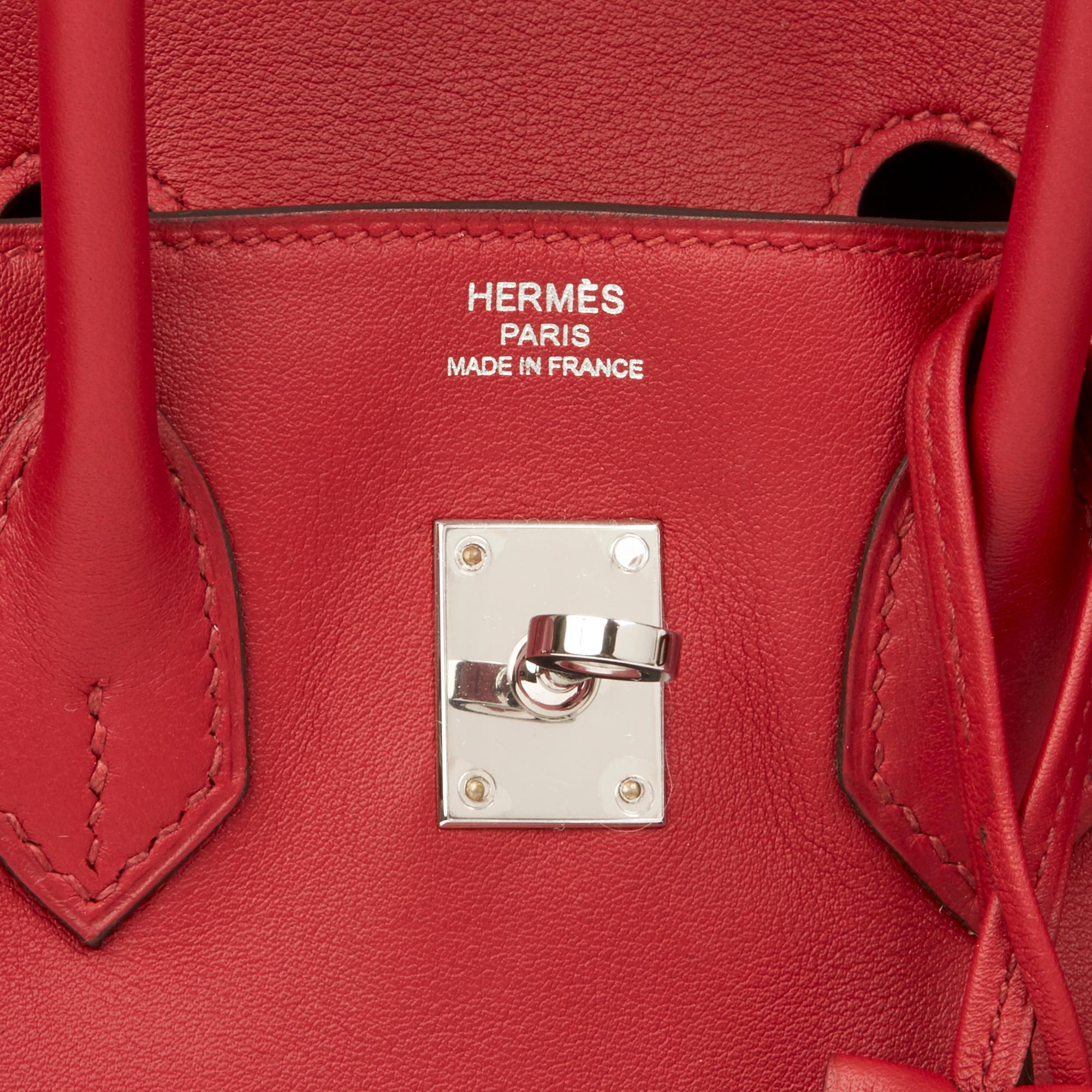 2015 Hermès Rouge Grenat Swift Leather Birkin 25cm In Excellent Condition In Bishop's Stortford, Hertfordshire