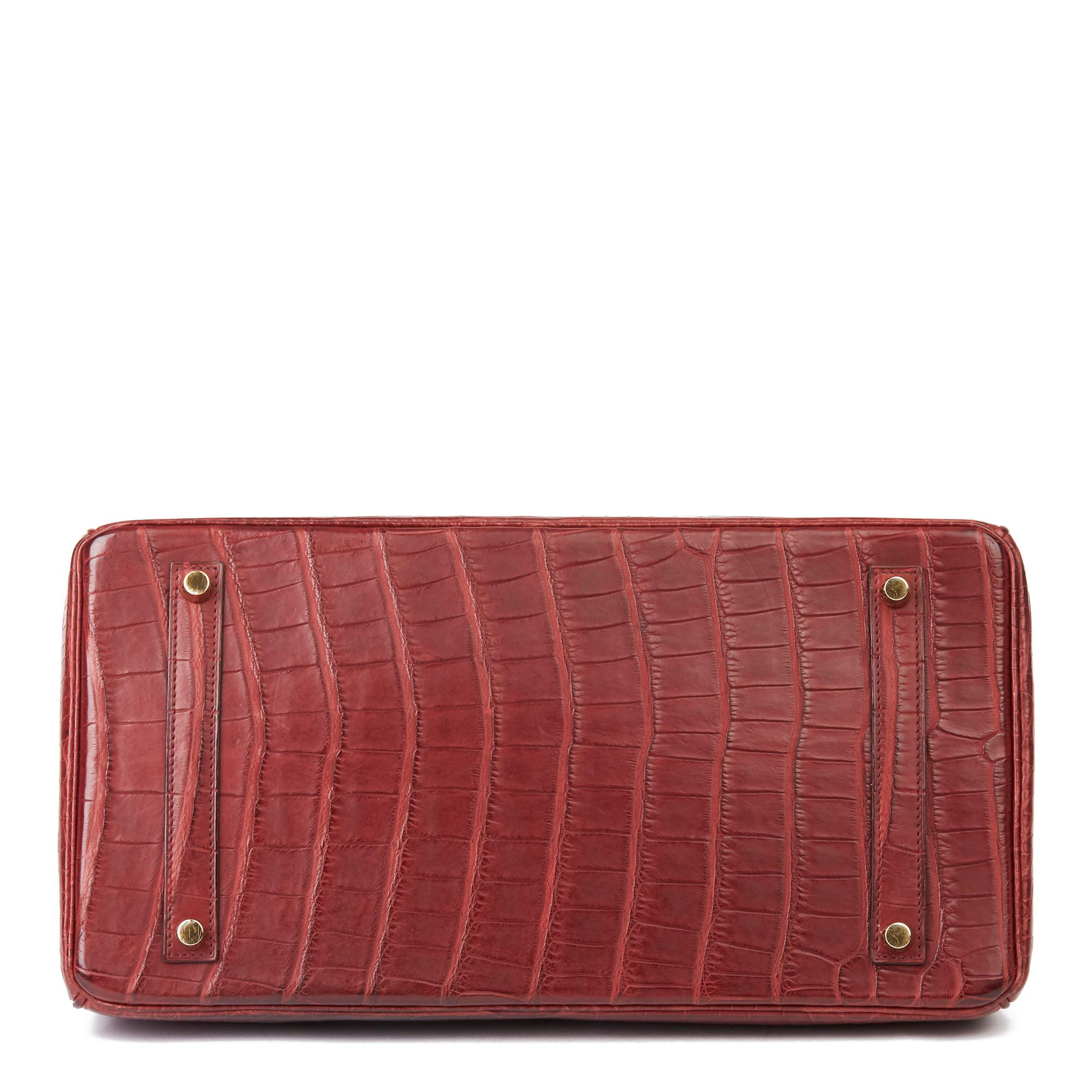 2015 Hermès Rouge H Matte Mississippiensis Alligator Leather Birkin 35cm 1