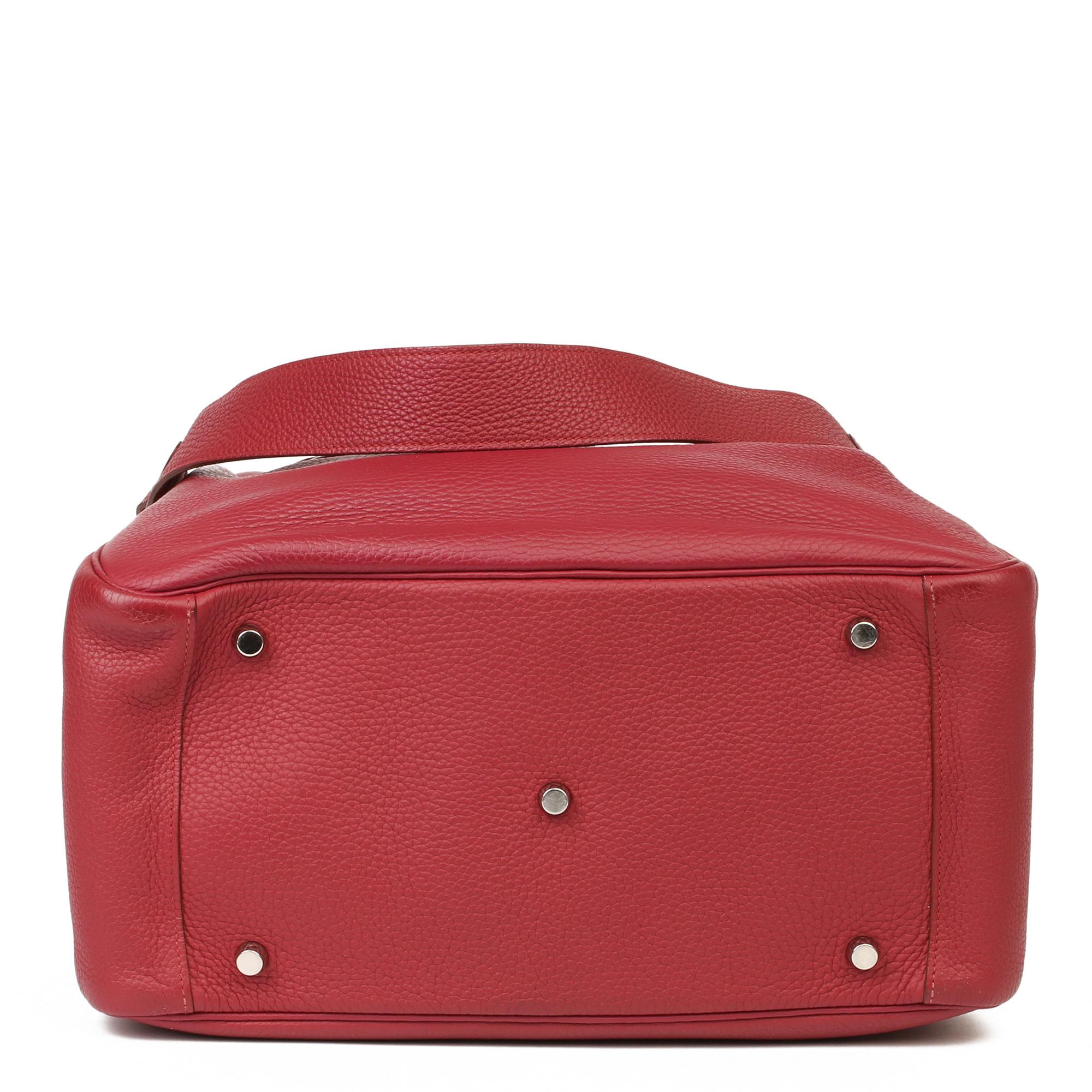 Donna 2015 Hermès Rubis Clemence Leather Lindy 34cm