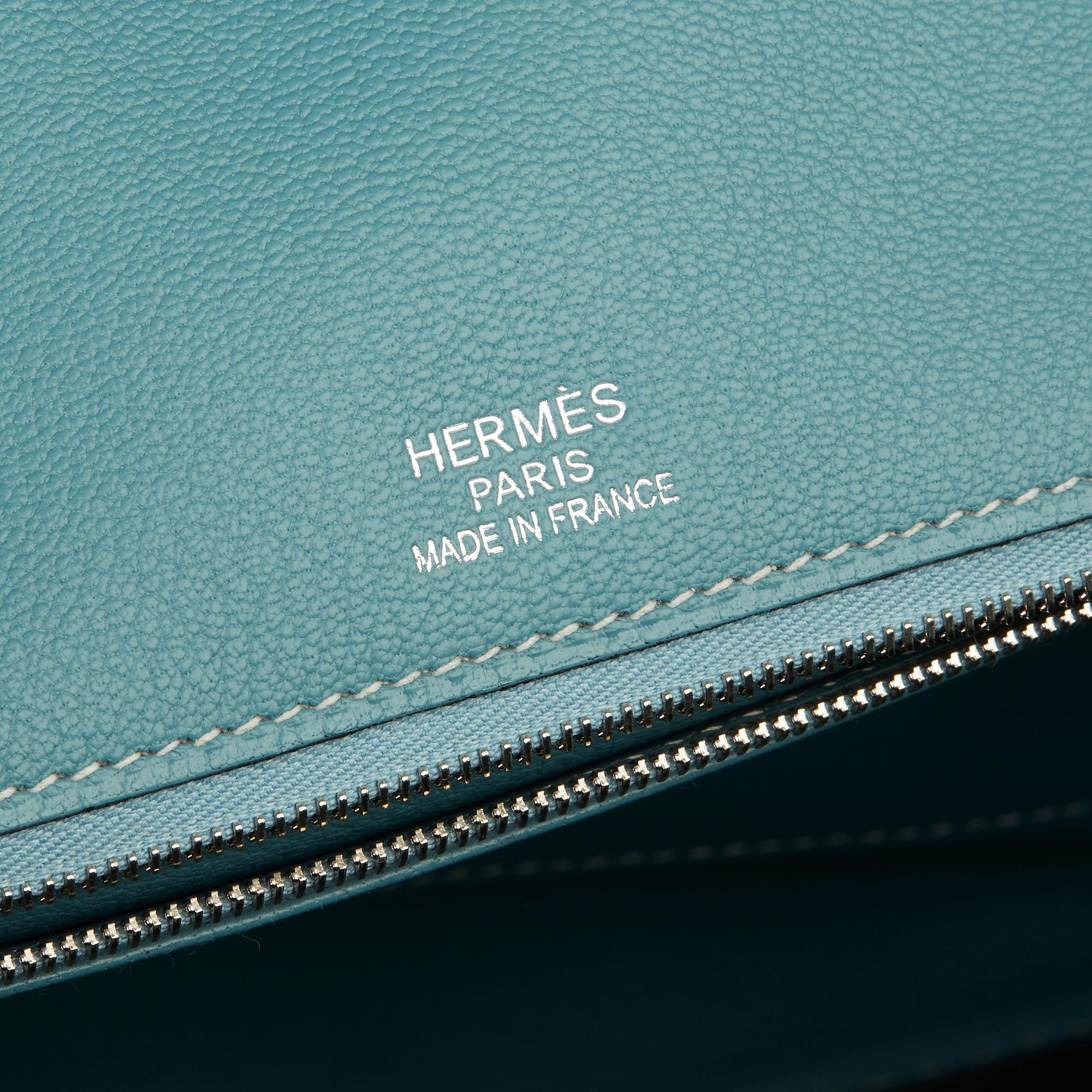 2015 Hermès Turquouise Clemence, Ciel Evercolour & Grizzly Suede Birkin 35cm 2