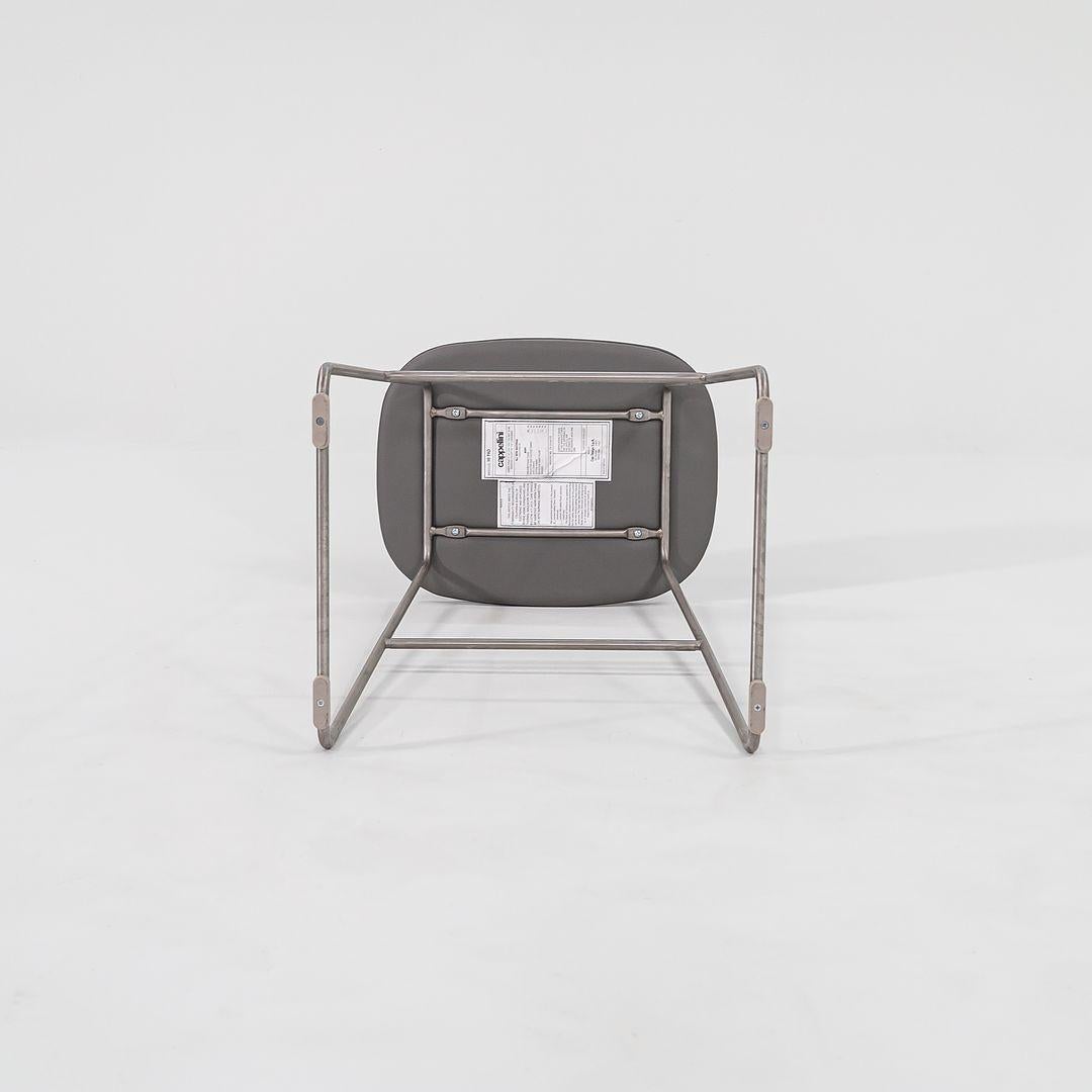 2015 Sgabelli Hi-Pad Bar di Jasper Morrison per Cappellini in pelle grigia In condizioni buone in vendita a Philadelphia, PA