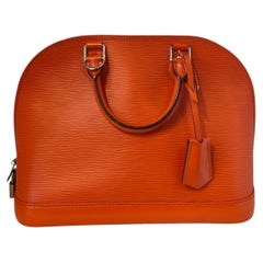 2015 Louis Vuitton Alma sac à main en cuir épi orange