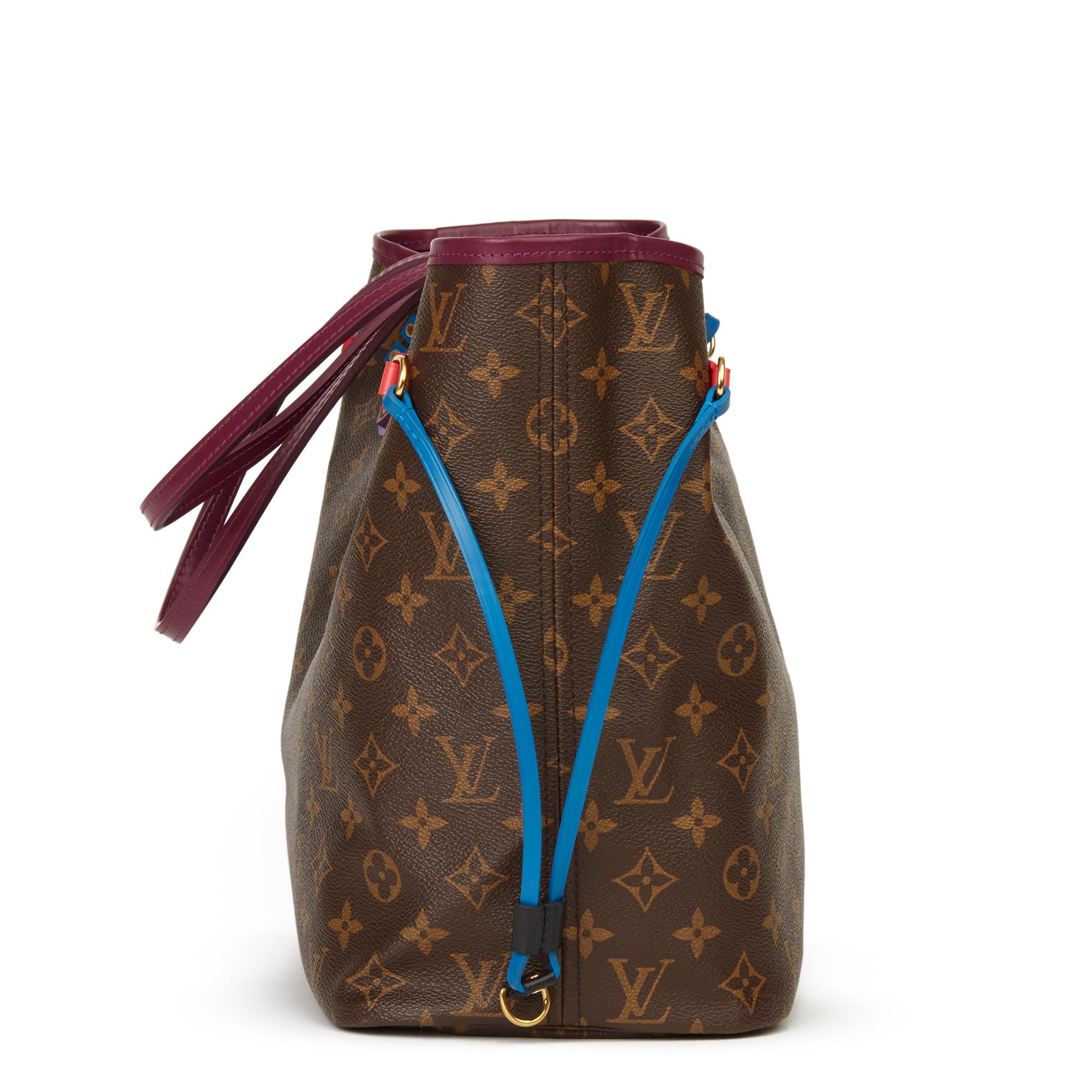 2015 Louis Vuitton Brown Monogram Coated Canvas Totem Neverfull MM In Excellent Condition In Bishop's Stortford, Hertfordshire
