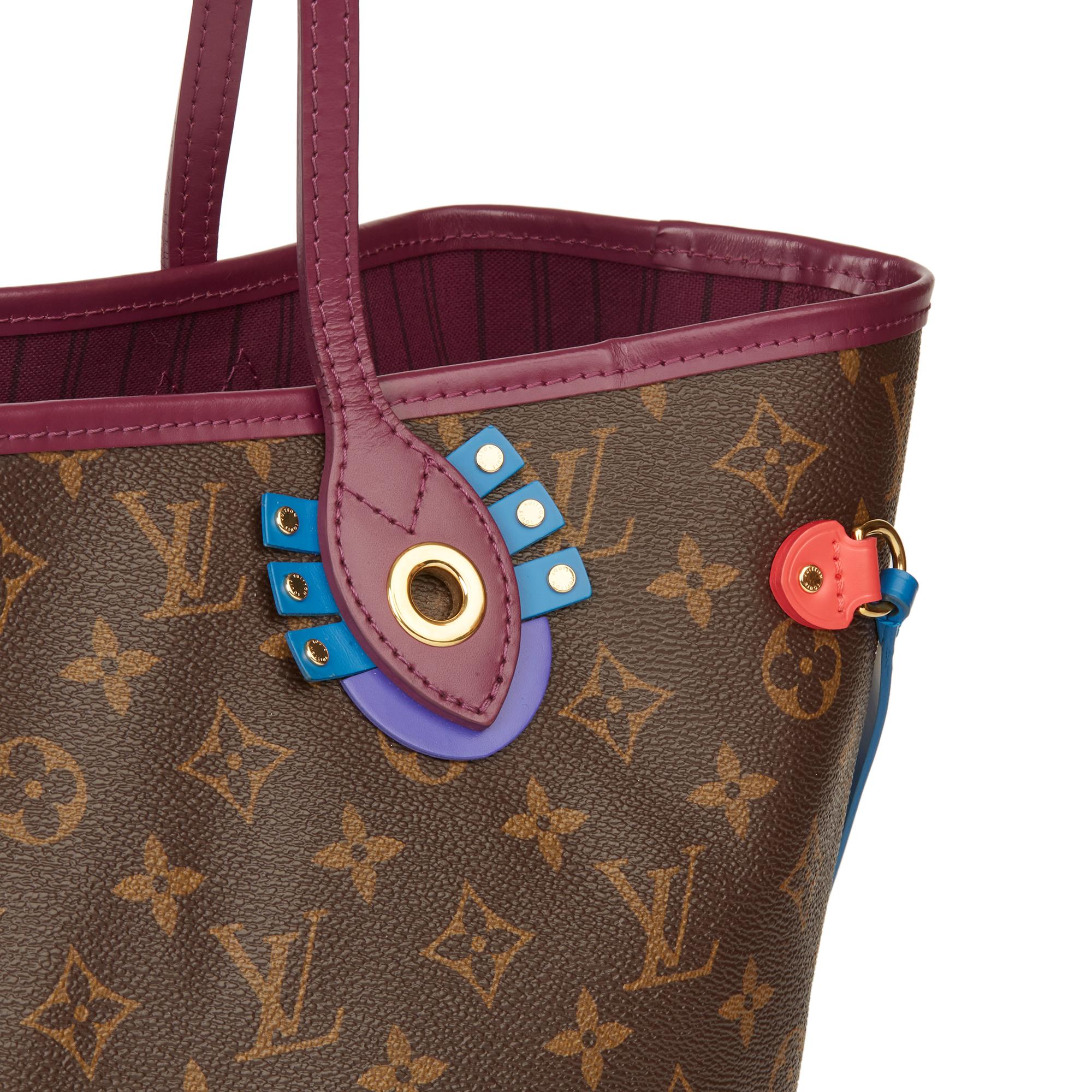 2015 Louis Vuitton Brown Monogram Coated Canvas Totem Neverfull MM 2