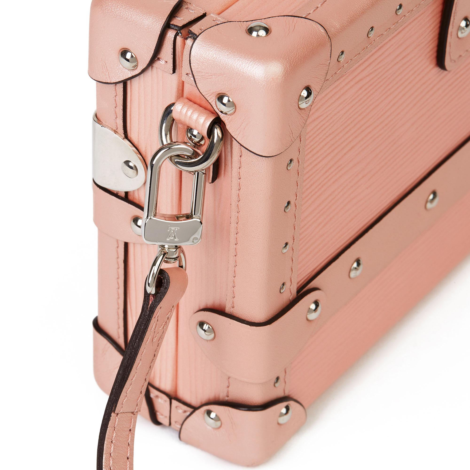 Women's 2015 Louis Vuitton Pink Metallic Epi Leather & Calfskin Petite Malle